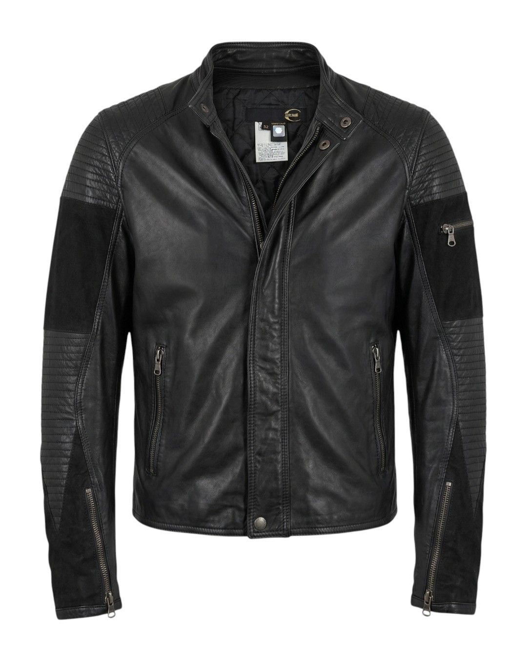Roberto Cavalli LEATHER BOMBER BIKER JACKET Size US L / EU 52-54 / 3 - 1 Thumbnail