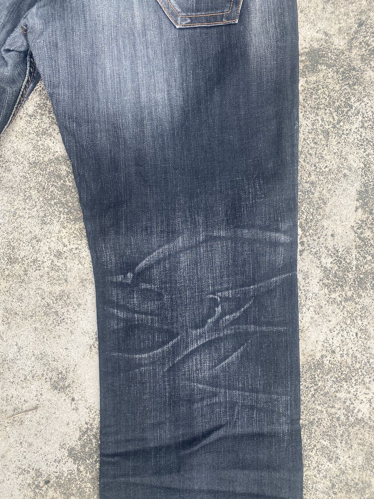 Edwin × Vintage Flare Jeans Vintage y2k Edwin Distress Clawmark Bootcut Size US 35 - 18 Thumbnail