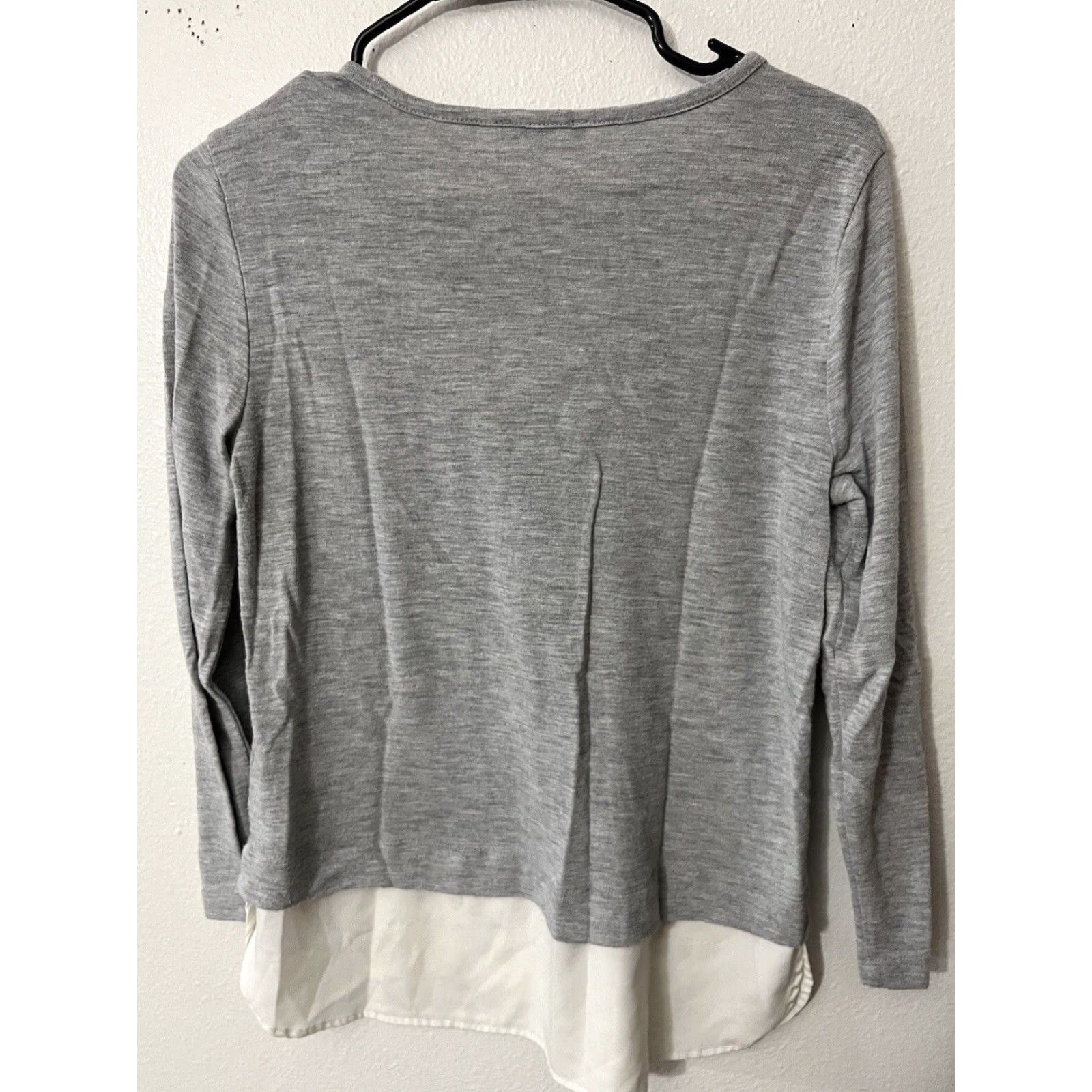 J.Crew J.CREW Womens Relaxed Fit Blouse Gray Small Size S / US 4 / IT 40 - 3 Thumbnail