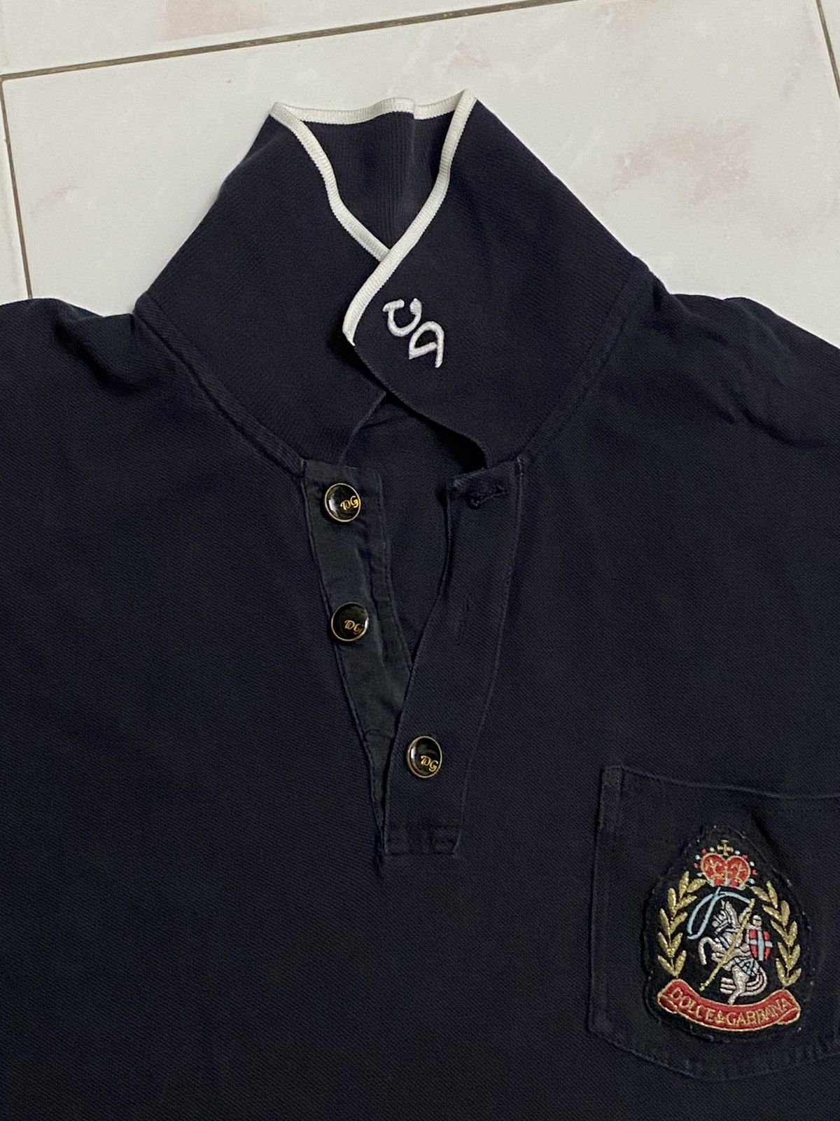 Dolce & Gabbana Vintage FADED Dolce & Gabbana Polo Shirt 🔥 Size US M / EU 48-50 / 2 - 24 Thumbnail