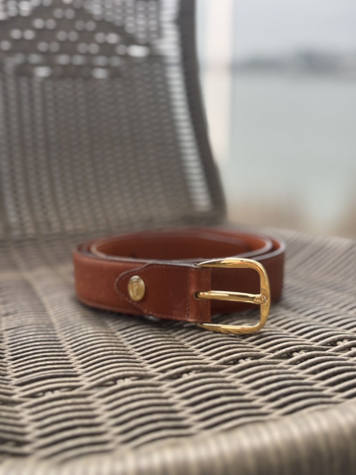 Christian Dior Monsieur Christian Dior Monsieur solid brass belt brown Size 36 - 2 Thumbnail