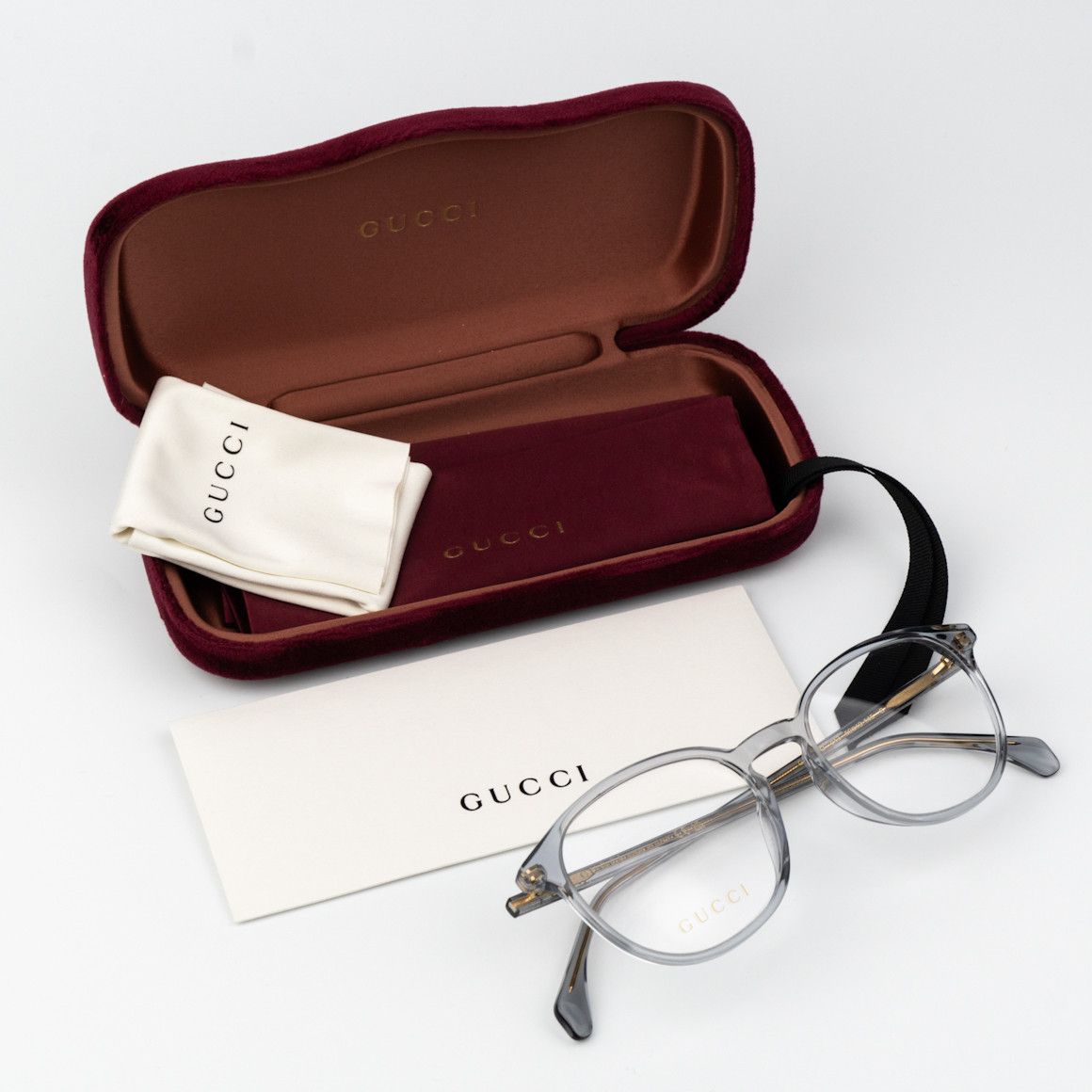 Gucci NEW Gucci GG0551O 013 Oval Unisex Eyeglasses Size ONE SIZE - 9 Thumbnail