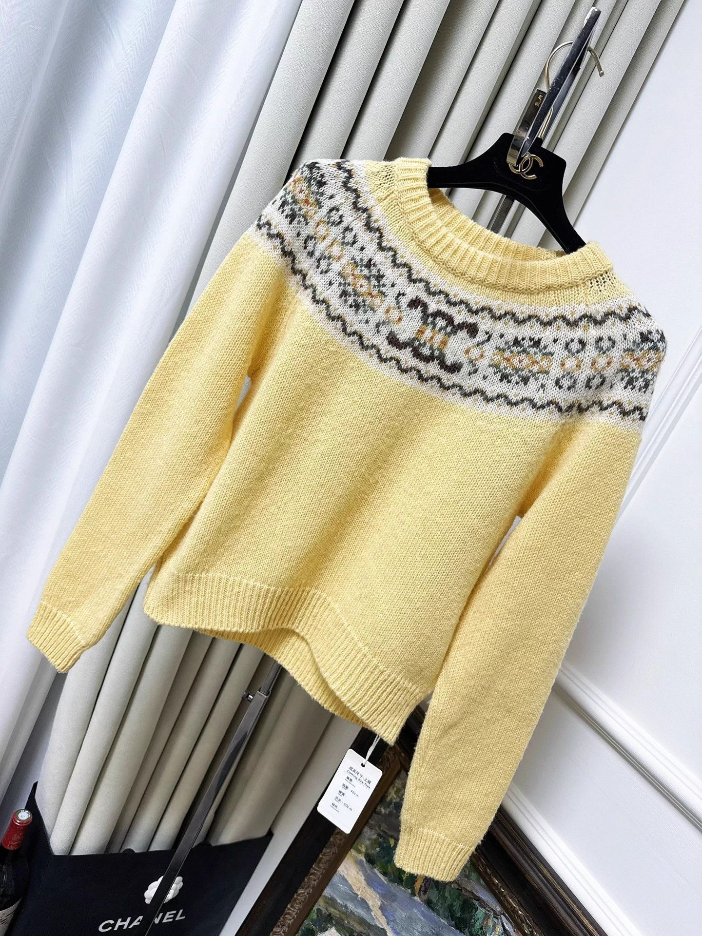 Celine Celine Fair Isle Yellow Snowflake Wool Sweater M Size M / US 6-8 / IT 42-44 - 1 Thumbnail