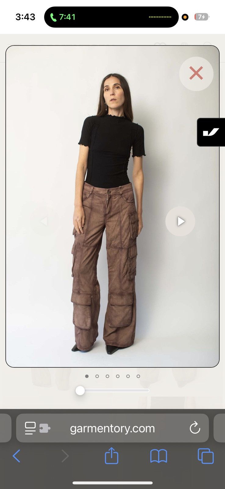 Deadwood Deadwood Prowess Cargo Pant in Brown DEADWOOD Size 25" / US 0 / IT 36 - 2 Thumbnail