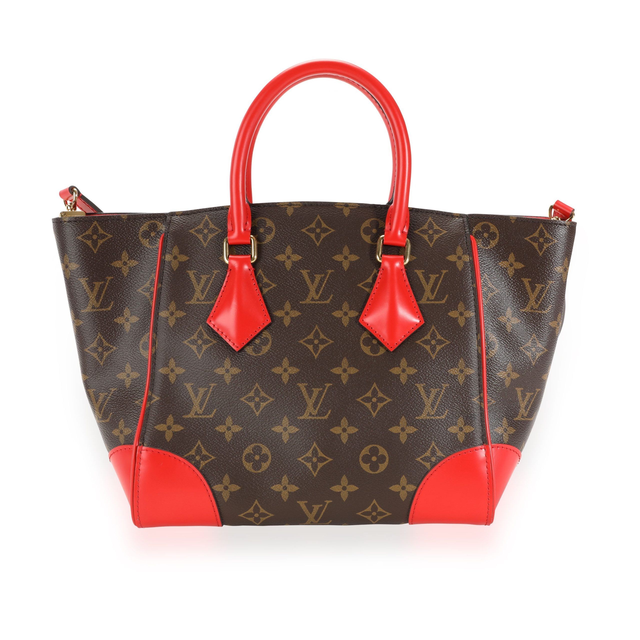 image of Louis Vuitton Coquelicot & Monogram Canvas Phenix Pm in Red, Women's