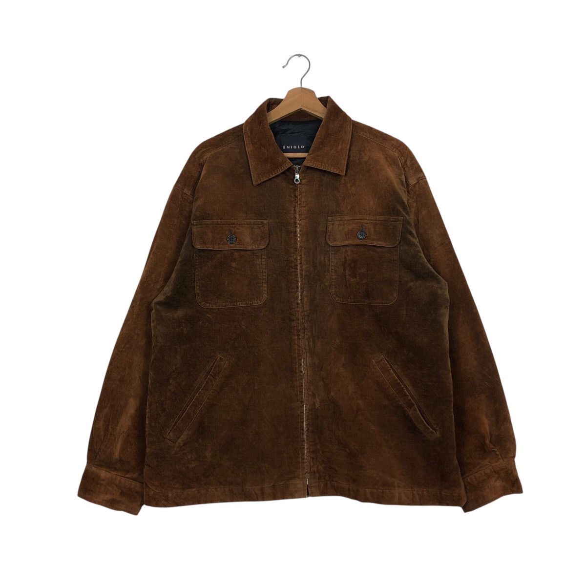 Japanese Brand 📌Rich Brown Vintage Zipper Chore Jacket Uniqlo Issey Miyake Size US M / EU 48-50 / 2 - 2 Thumbnail