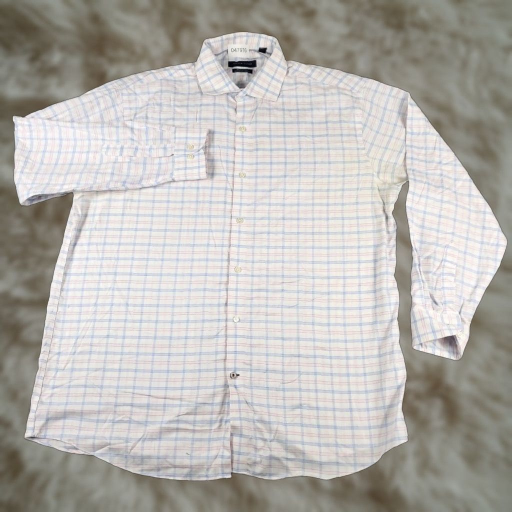 Tommy Hilfiger Tommy Hilfiger Shirt Mens XL Blue Plaid Button-Up Long Sleeve Casual Business Formal Workwear Men’s XL Blue Plaid Shirt Size US XL / EU 56 / 4 - 1 Thumbnail
