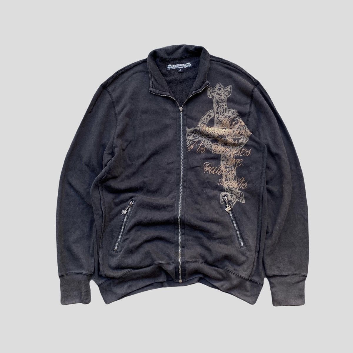 90s Vintage Chrome Heart Style Grunge Punk Jacket