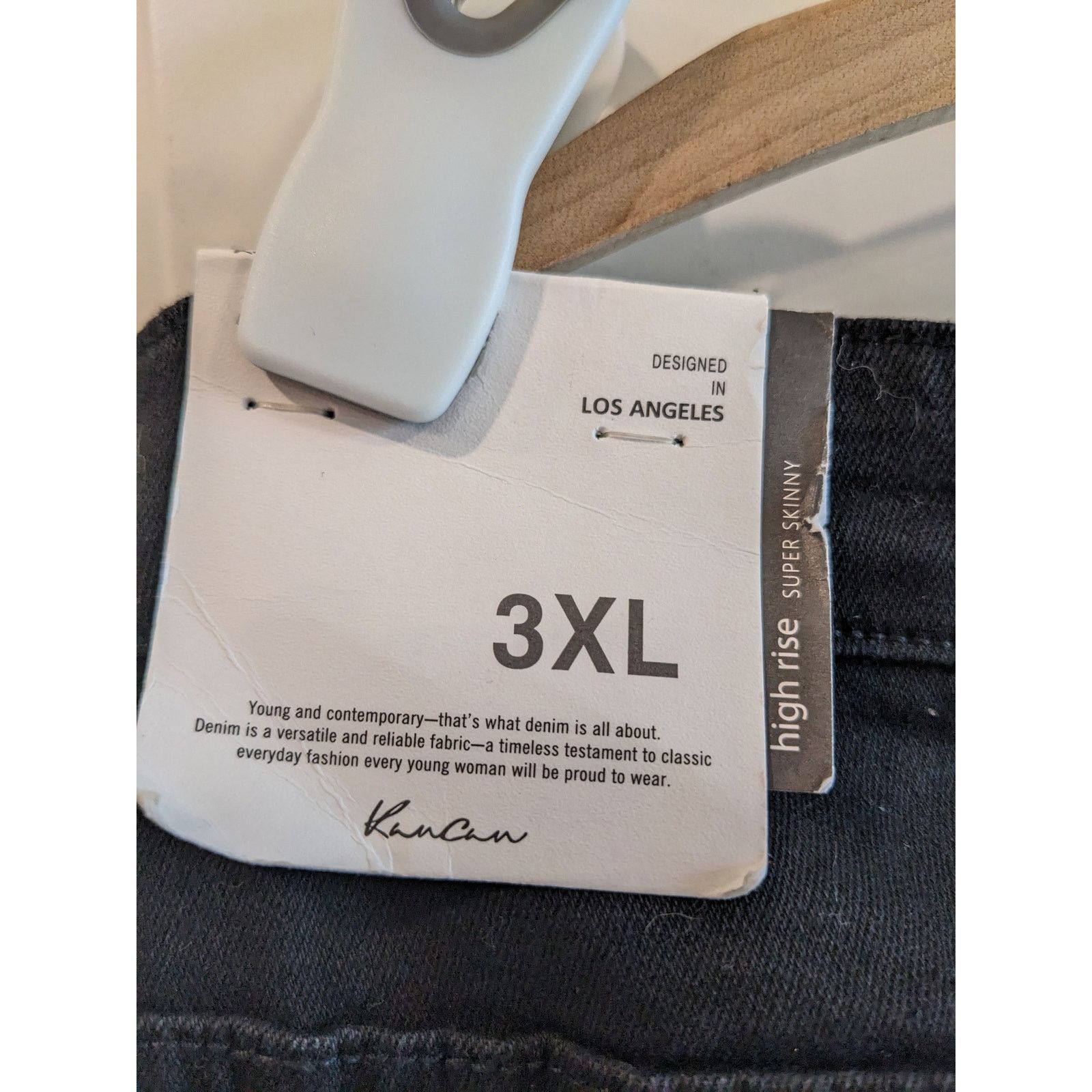 Other KanCan NWT Plus Brooks Denim Black High Rise Super Skinny Size 42" / US 20 - 6 Thumbnail