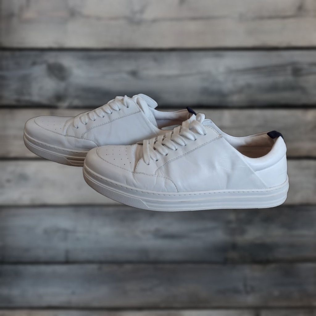Boden Boden Maria Shoes Women's 40 / 8.5 White Leather Low Top Casual Lace Up Sneakers Size M / US 6-8 / IT 42-44 - 1 Thumbnail