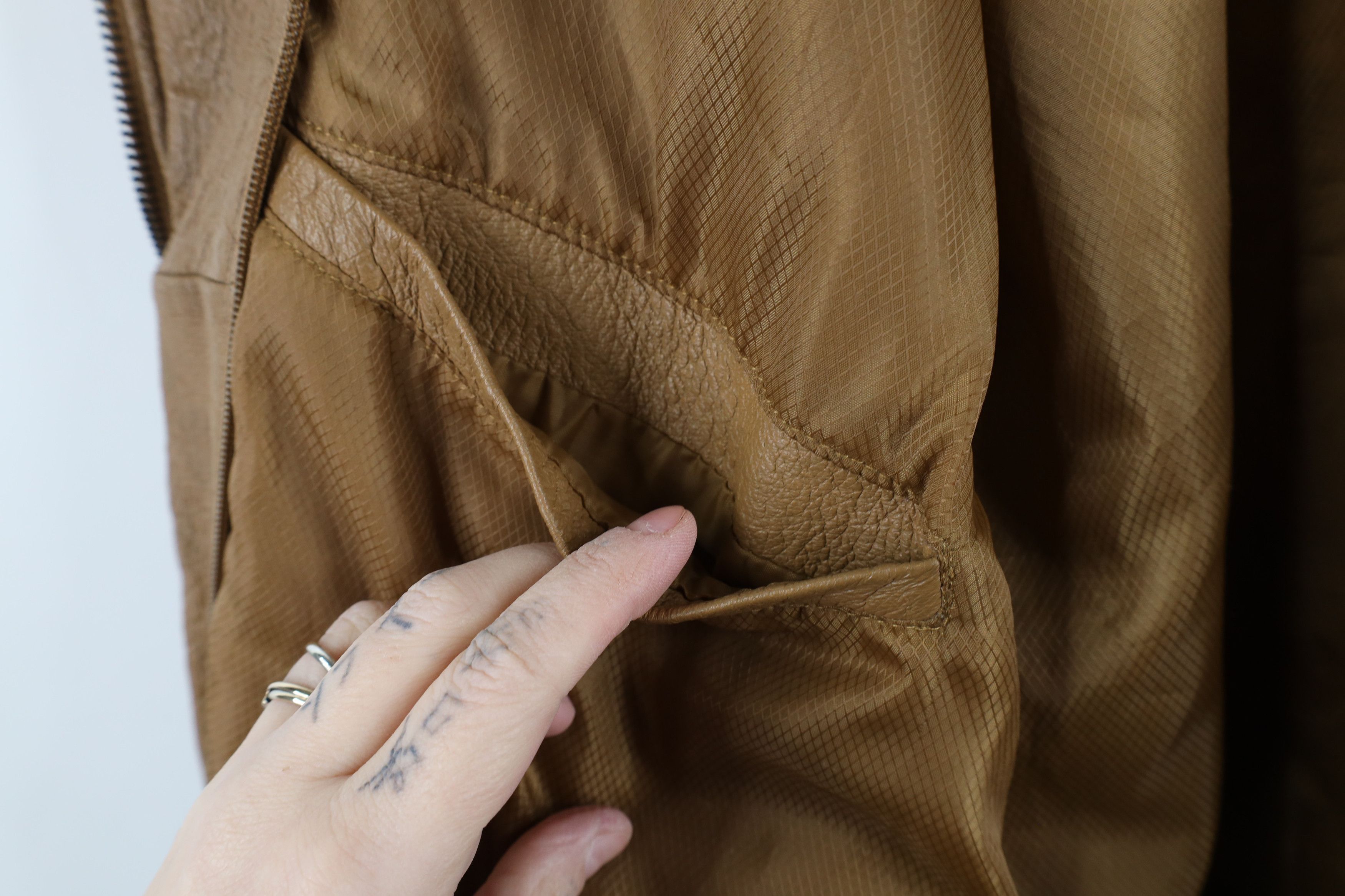 Vintage Vintage 90s Streetwear Leather Full Zip Bomber Jacket Brown Size US XL / EU 56 / 4 - 12 Thumbnail