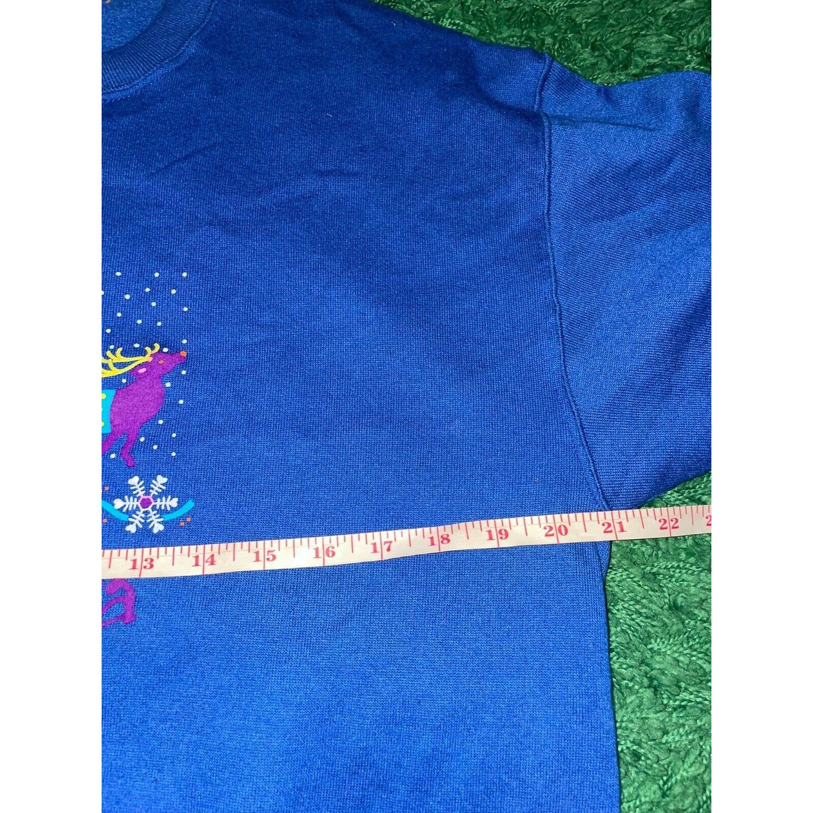 Jerzees Vintage Montana Sweatshirt Reindeer Blue Crewneck VTG 90s L Size US L / EU 52-54 / 3 - 11 Thumbnail