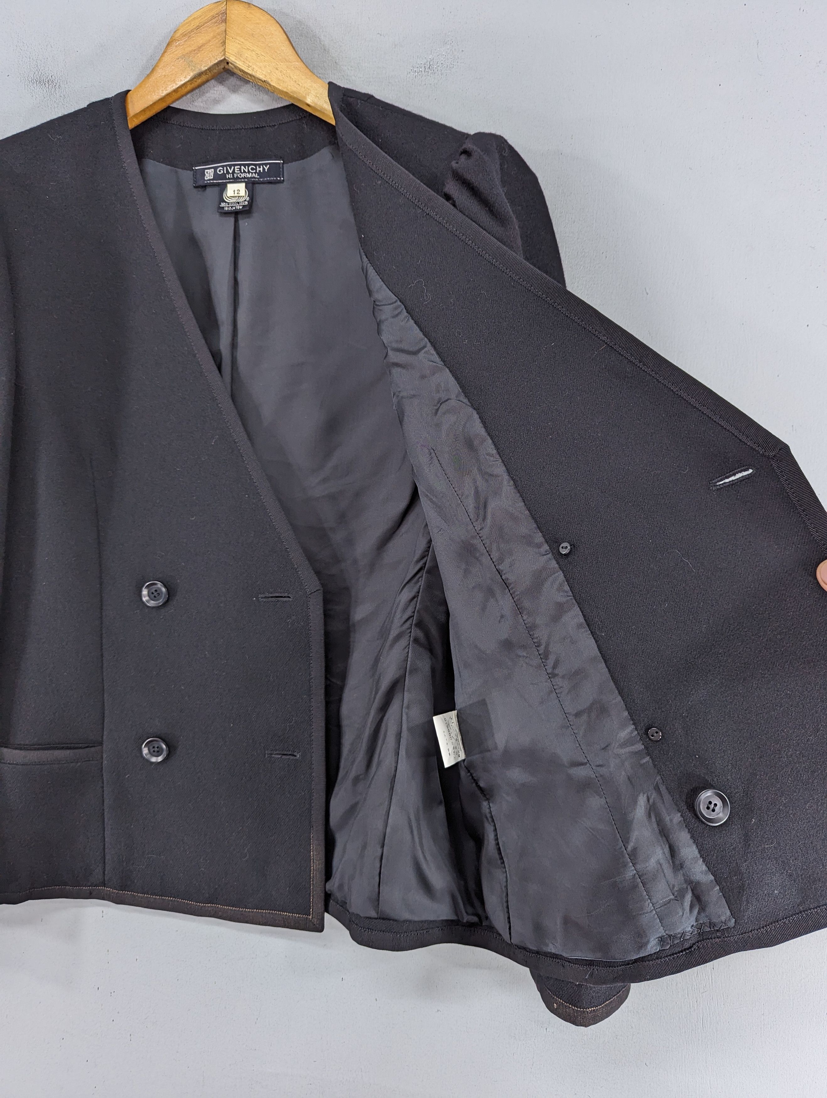 Givenchy Givenchy Hi Formal Wool Crop Coat Blazer Jacket Size XL / US 12-14 / IT 48-50 - 9 Thumbnail