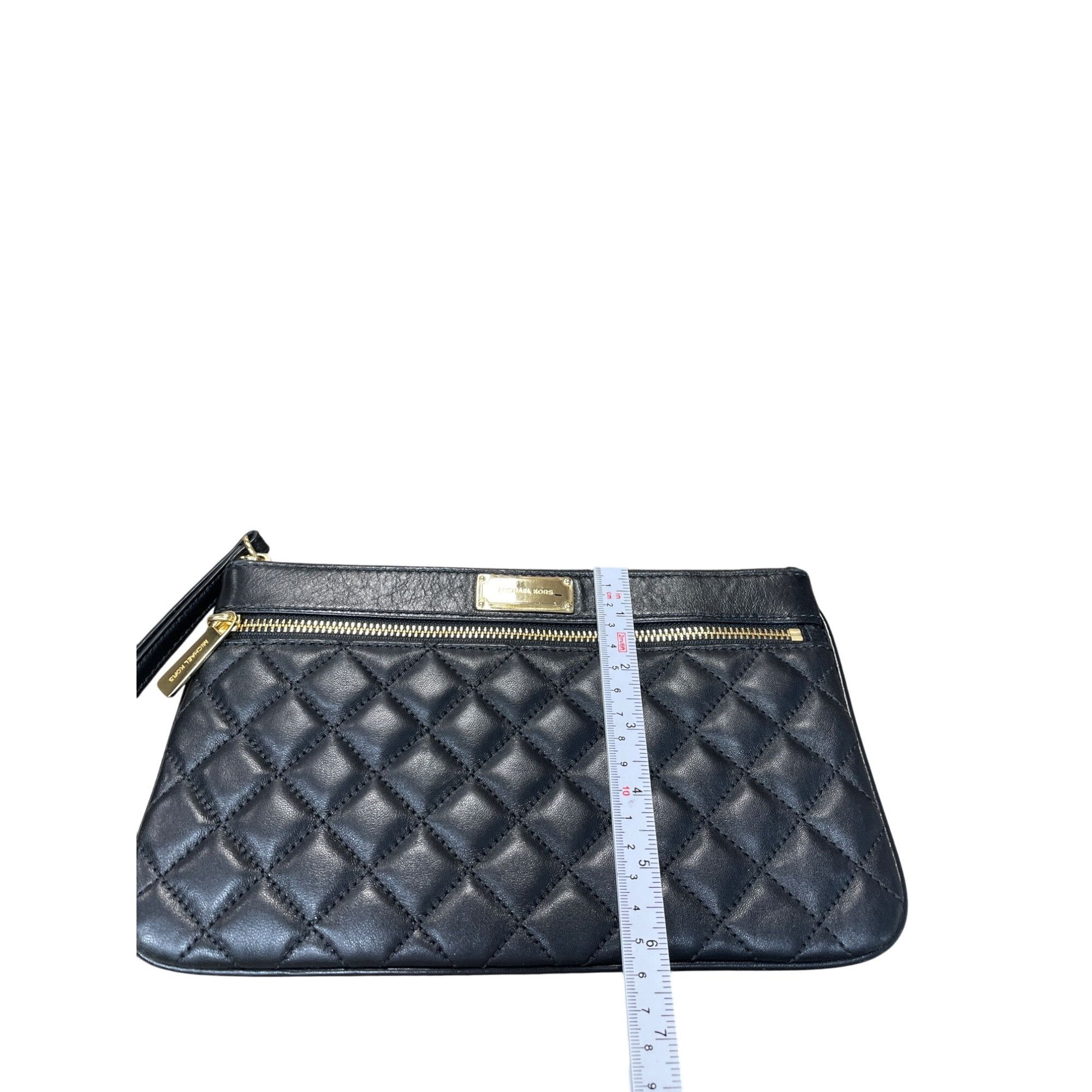 Michael Kors Michael Kors womans Black Quilted Leather Wristlet Clutch Ha Size ONE SIZE - 5 Thumbnail