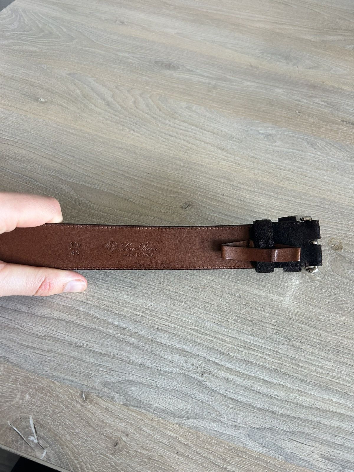 Loro Piana Brown Suede Belt Size 115/46 Size 46 - 5 Thumbnail