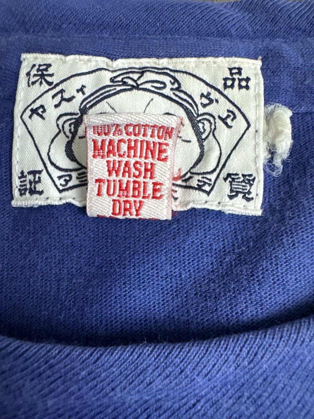 Evisu vintage Evisu blue T-shirt with a light grey seagull logo Size US M / EU 48-50 / 2 - 10 Thumbnail