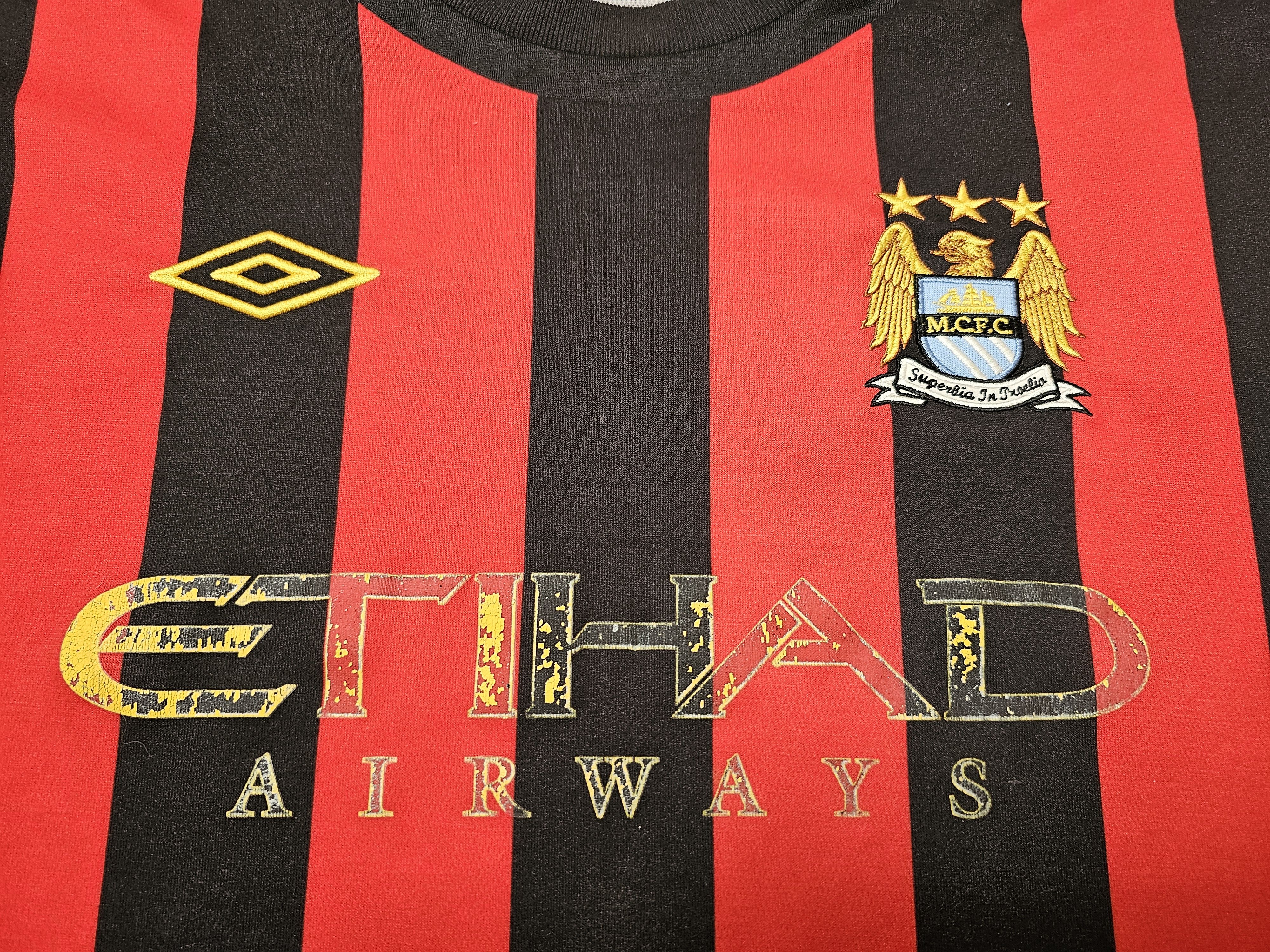 All Sport × Umbro × Vintage MANCHESTER CITY 2011 2012 AWAY FOOTBALL SHIRT SOCCER JERSEY Size US XL / EU 56 / 4 - 3 Thumbnail