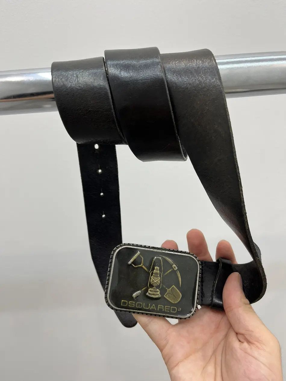 Dsquared2 Dsquared2 Gold Digger Miner Leather Belt Size ONE SIZE - 1 Thumbnail