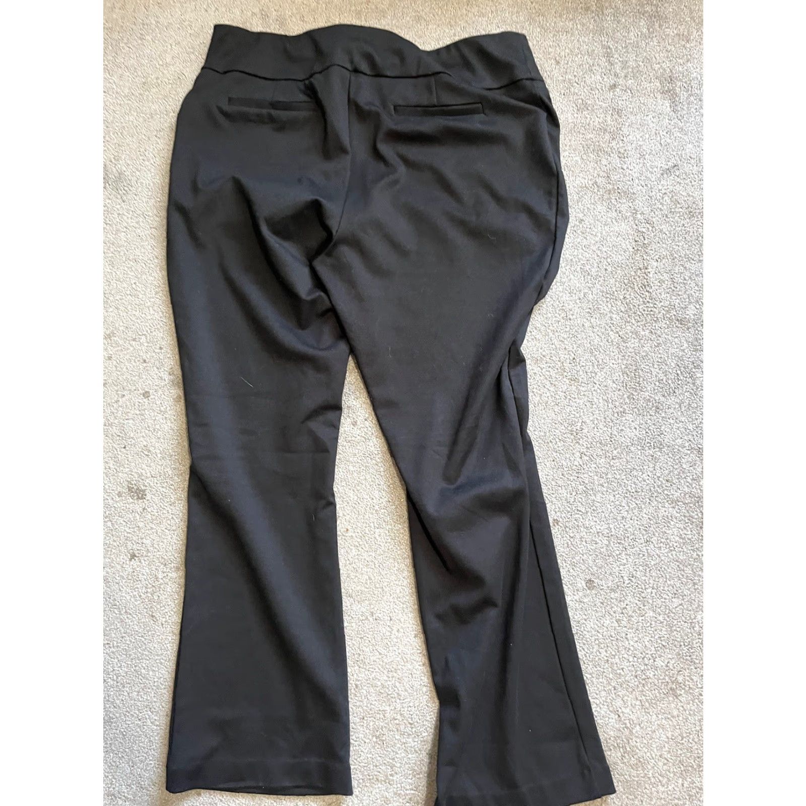 Vintage NY Collection Women's Black Wide-Leg Pull On Pants Petite Size 2XL Ladies Dress Pants Small Inseam 30 in Size 40" / US 18 - 3 Thumbnail
