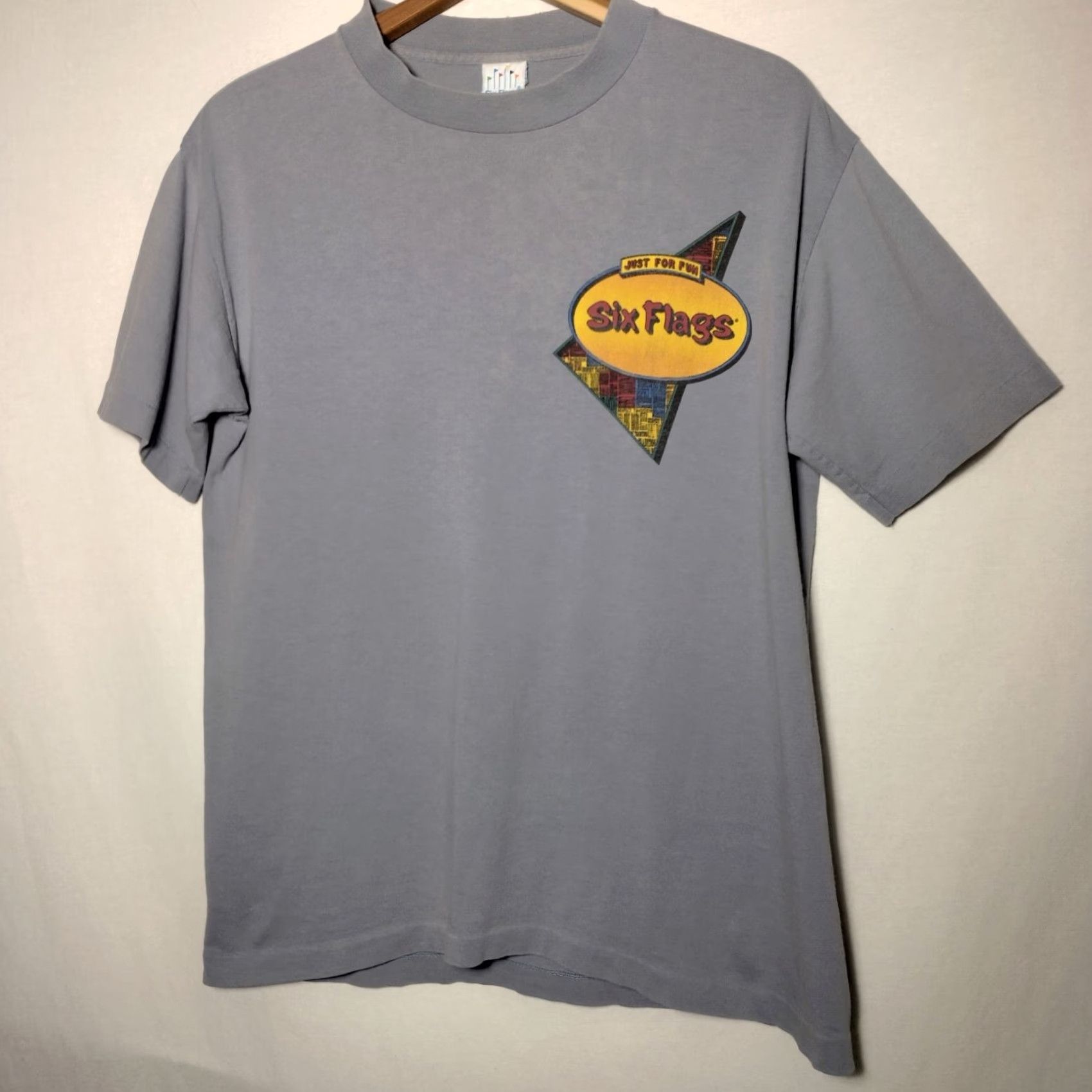 Vintage VINTAGE Six Flags Shirt S/M Blue Cotton Short Sleeve Crew Neck Regular Men Six Flags T Shirt Size US S / EU 44-46 / 1 - 3 Thumbnail
