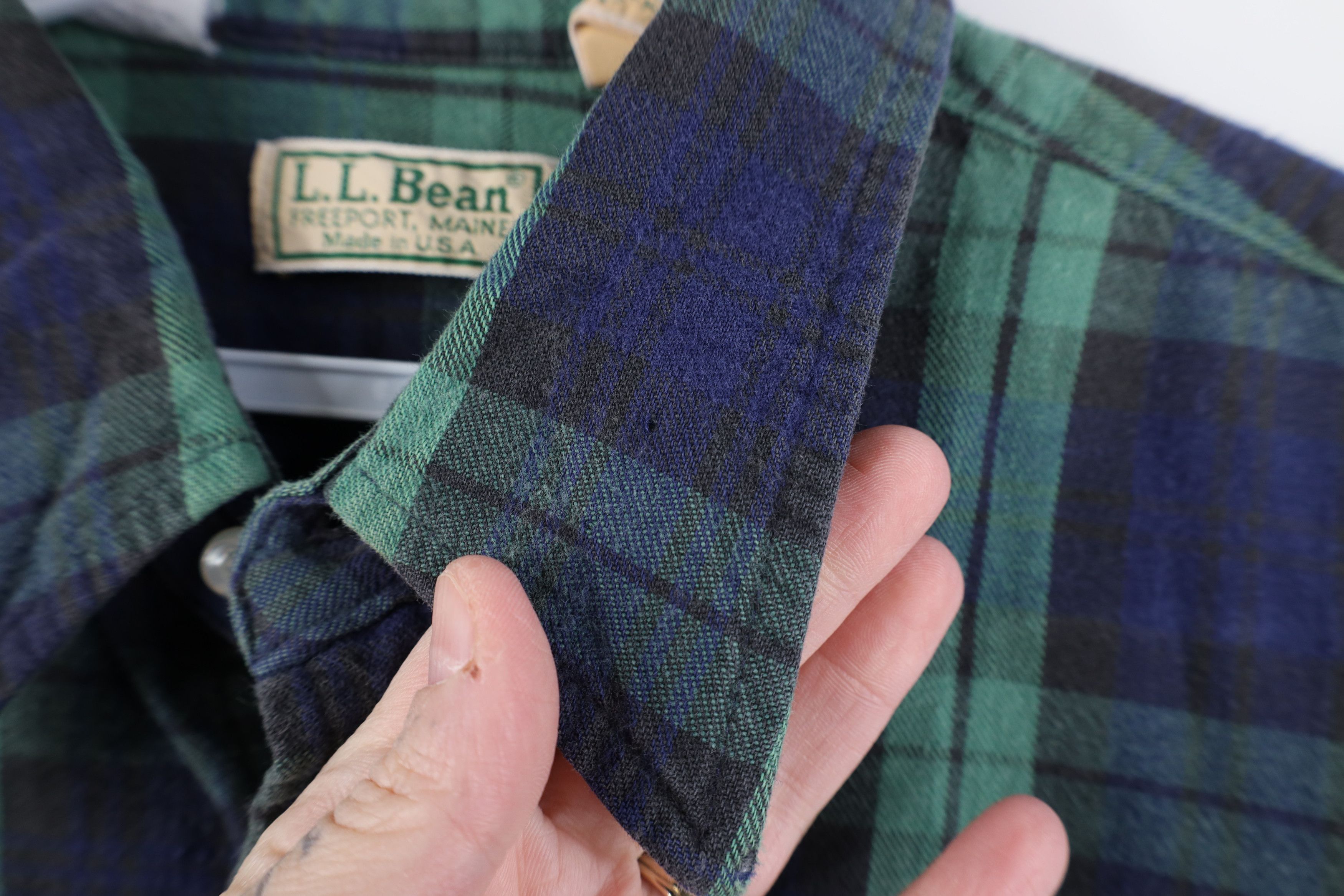 L.L. Bean Vintage 70s LL Bean Flannel Collared Button Shirt USA Size US L / EU 52-54 / 3 - 6 Thumbnail