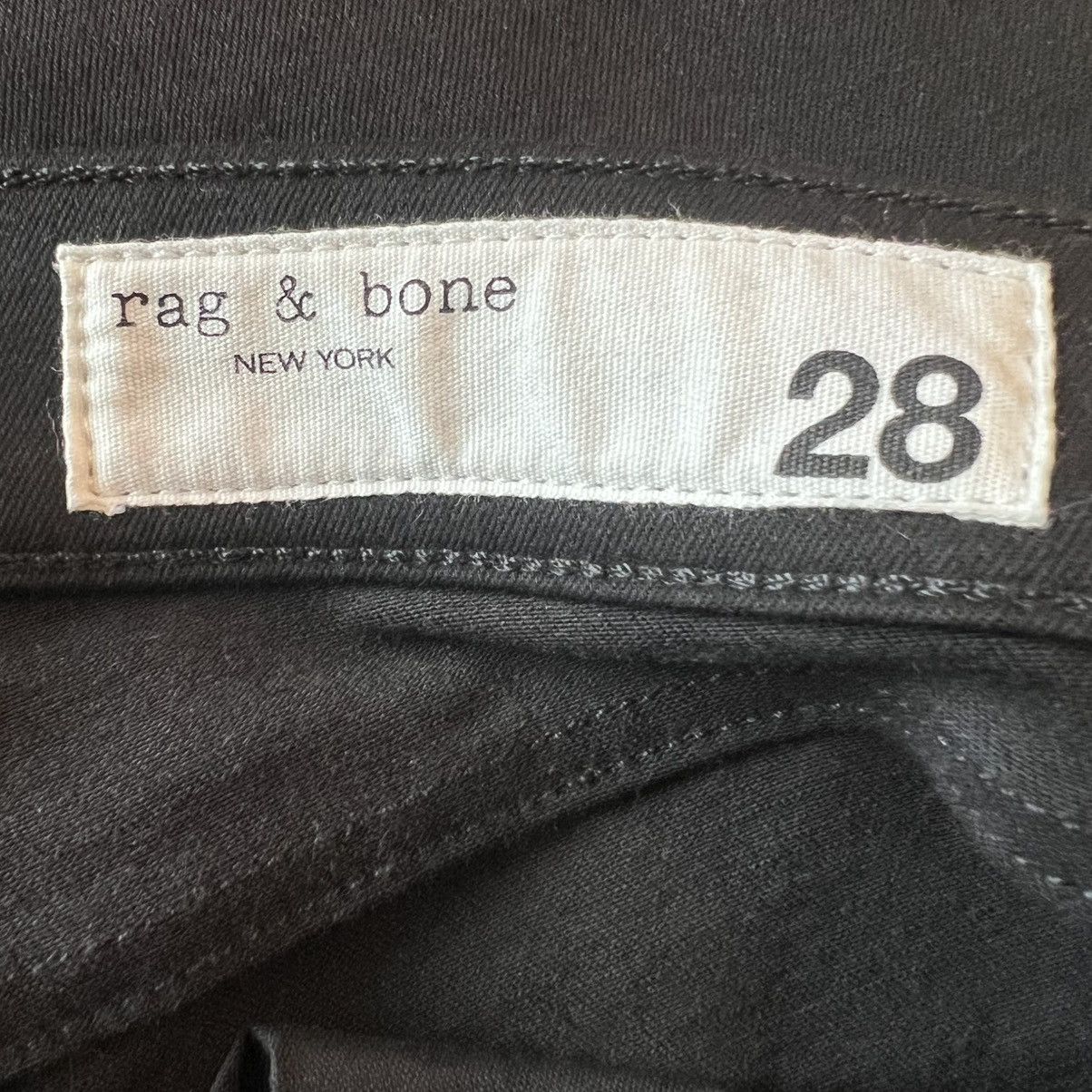 Rag & Bone rag & bone Tech Skinny Jeans Black Ankle Zip Moto Size 28 Size 28" / US 6 / IT 42 - 4 Thumbnail