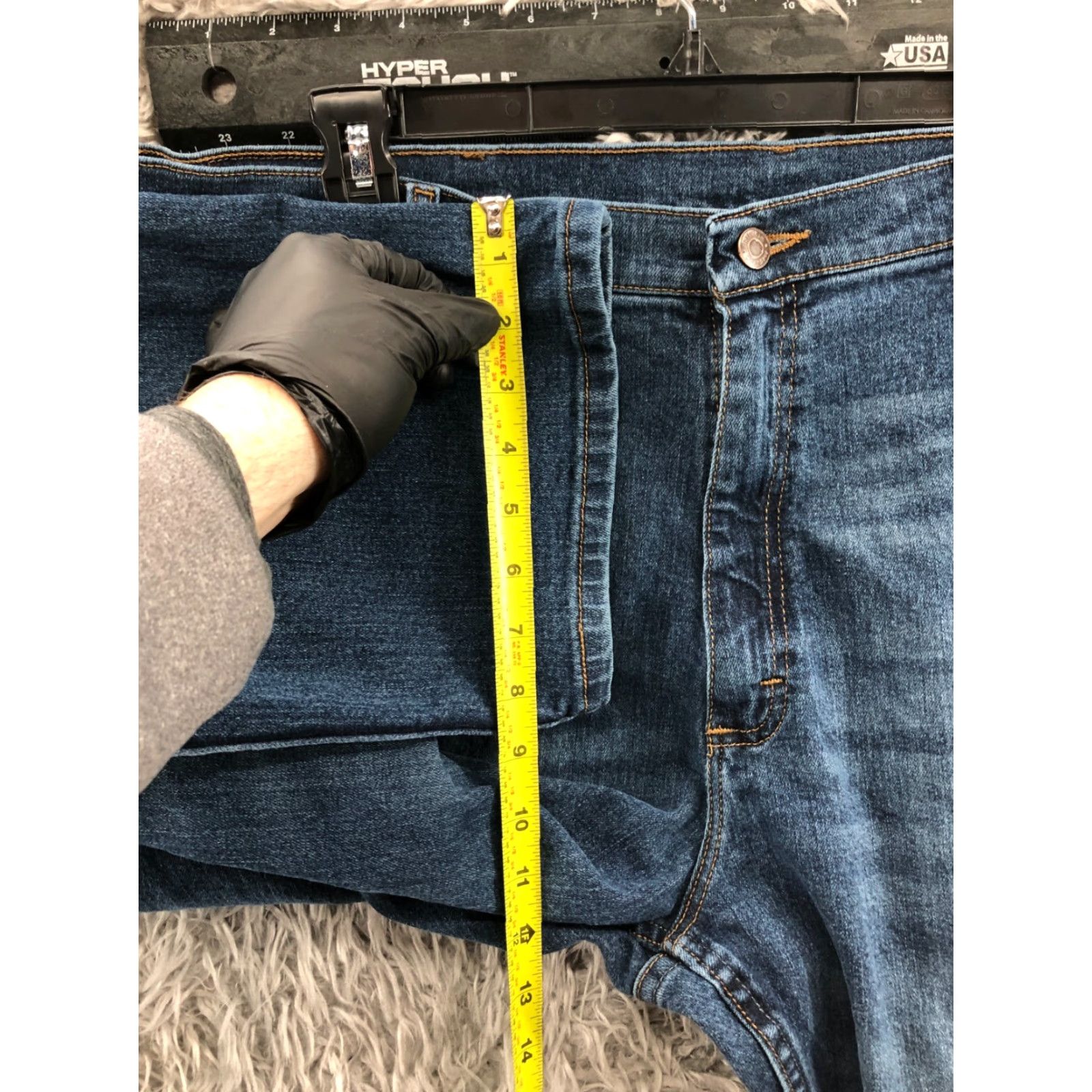 Wrangler Wrangler Jeans Straight Denim Blue 40 Mens Regular Mid Rise 30 Inseam 5-Pocket Belt Loops 40x30 Size US 40 / EU 56 - 4 Thumbnail