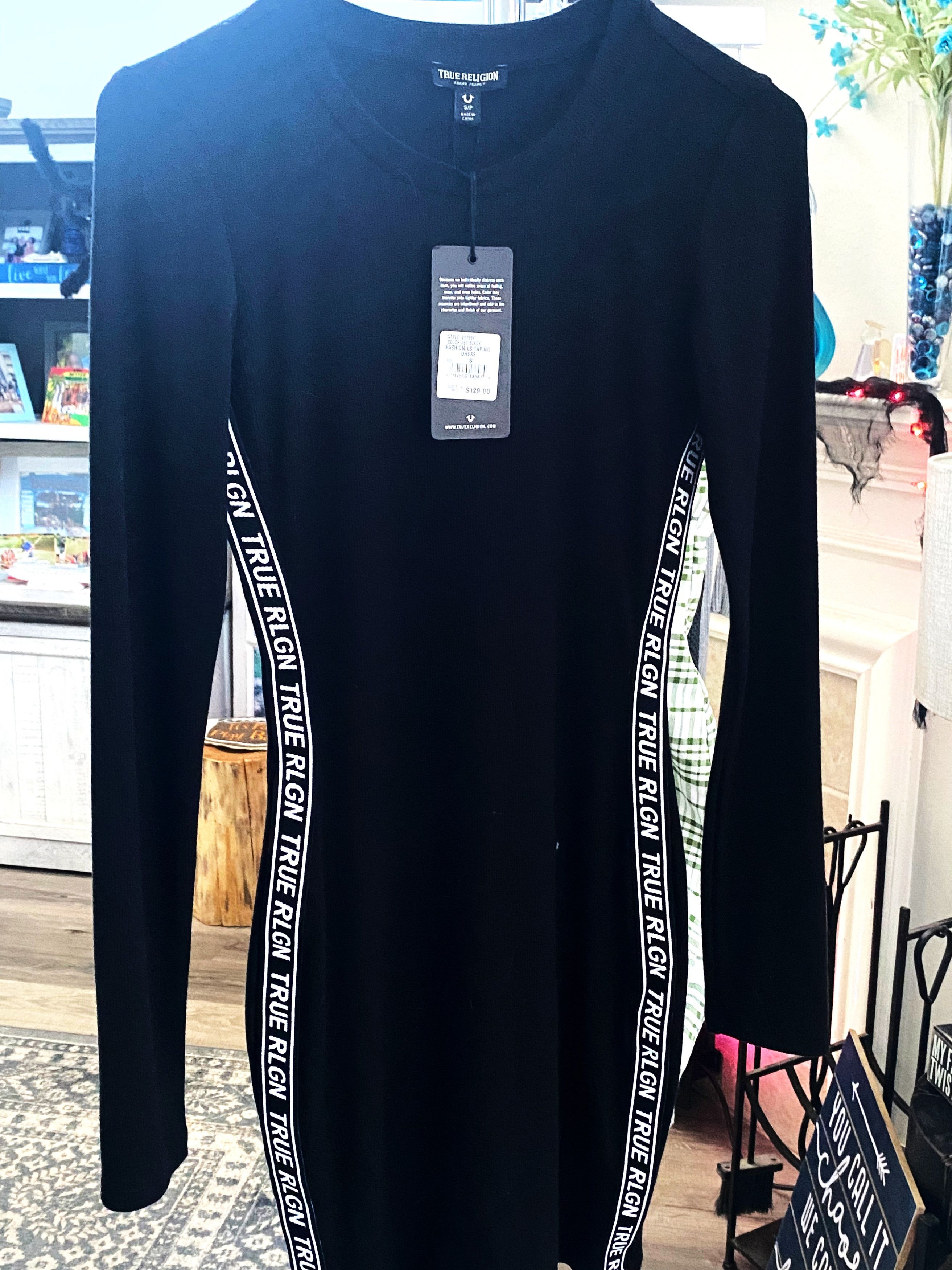 True Religion Fashion Ls Tapping Dress Jet Black Size S / US 4 / IT 40 - 2 Thumbnail