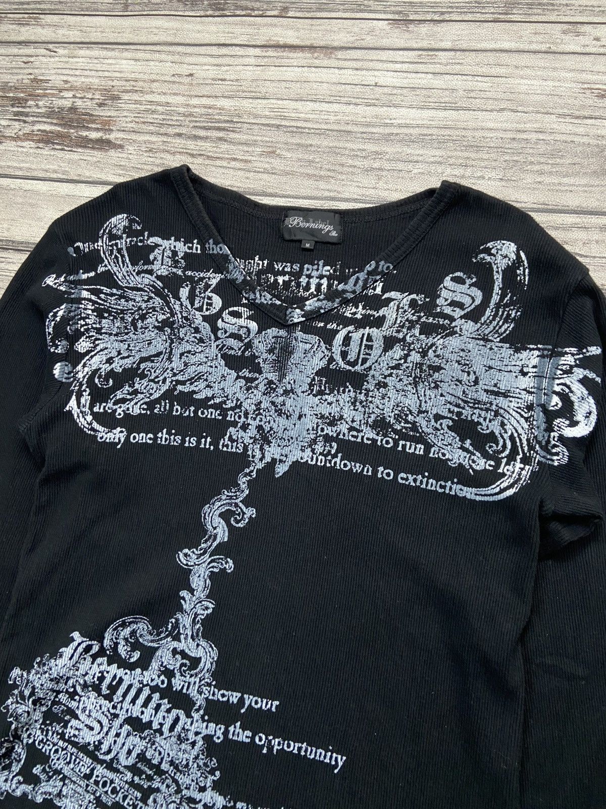 Japanese Brand × Le Grande Bleu (L.G.B.) 🔥Bernings Sho🔥 Y2K Japan Punk Poem Wings Thermal Size US M / EU 48-50 / 2 - 8 Thumbnail