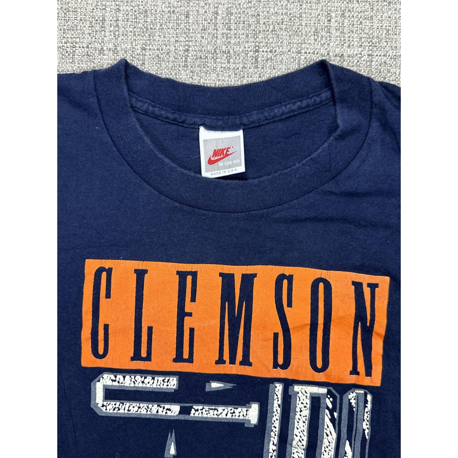Nike Clemson Tigers Shirt Sz M Blue Just Do It NCAA Nike 90s USA Size US M / EU 48-50 / 2 - 9 Thumbnail