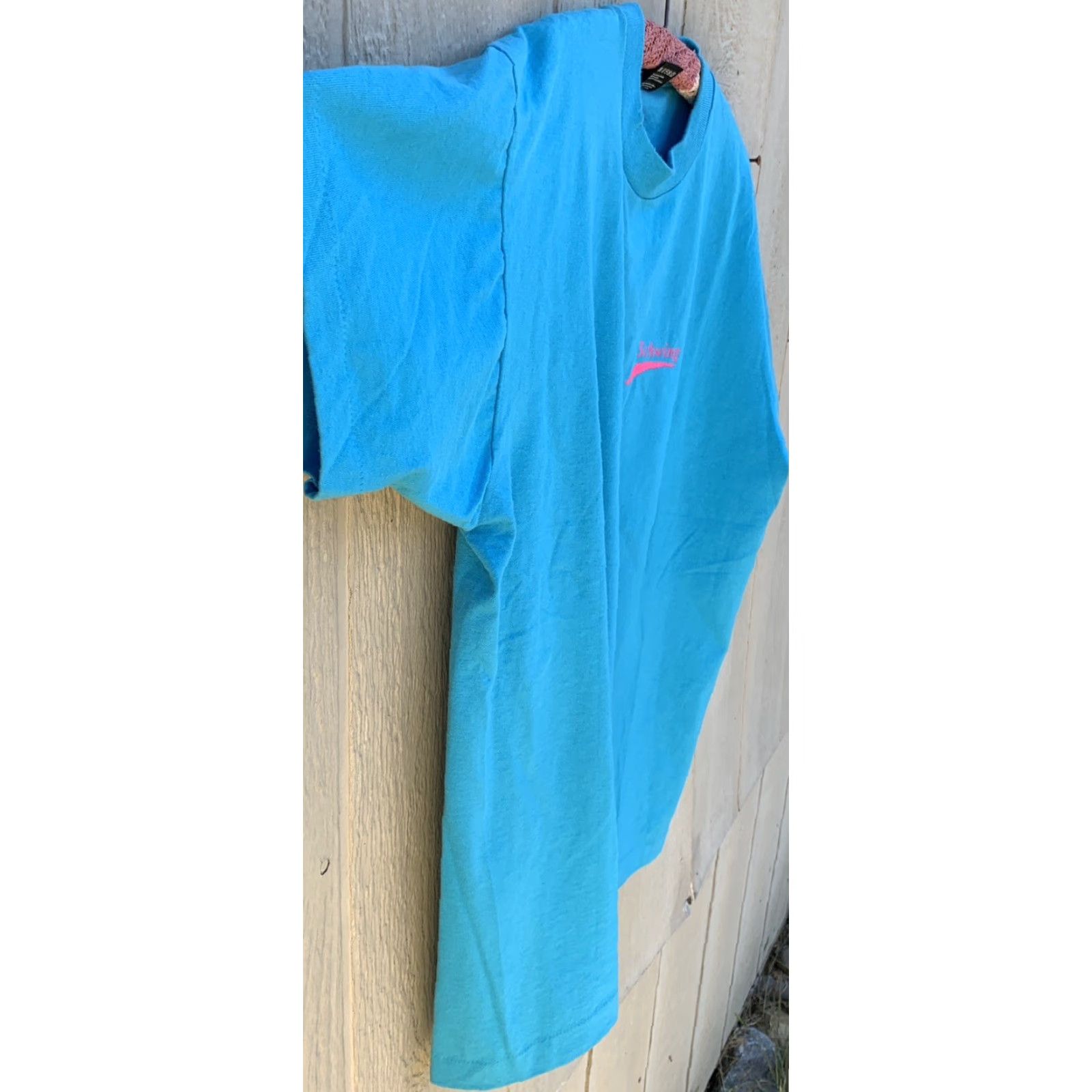 Fruit Of The Loom VINTAGE Fruit of the Loom T-Shirt Shirt Unisex Adults L Crew Neck Short Sleeve Blue 90s Schwing Got It Graphic Single Stitch Tee Size US L / EU 52-54 / 3 - 7 Thumbnail