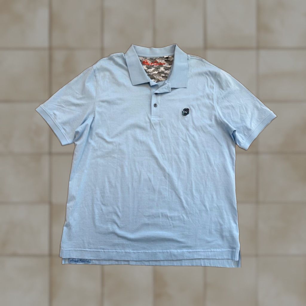 Robert Graham Robert Graham Polo Shirt Men XXL Blue Short Sleeve Cotton Classic Skull Logo Size US XXL / EU 58 / 5 - 1 Thumbnail