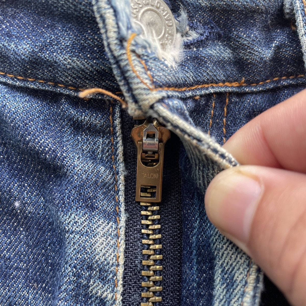 Jean × Levi's × Vintage Vintage Levi’s 502 Big E Selvedge Denim Faded Jeans Pants Size US 30 / EU 46 - 7 Thumbnail