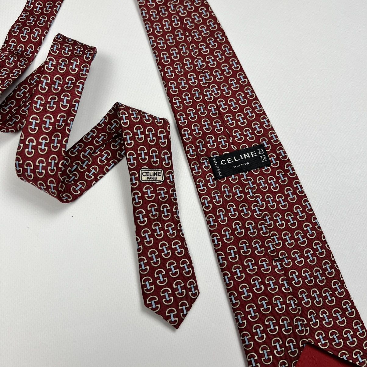 Celine × Vintage Vintage Celine silk printed tie Size ONE SIZE - 1 Thumbnail