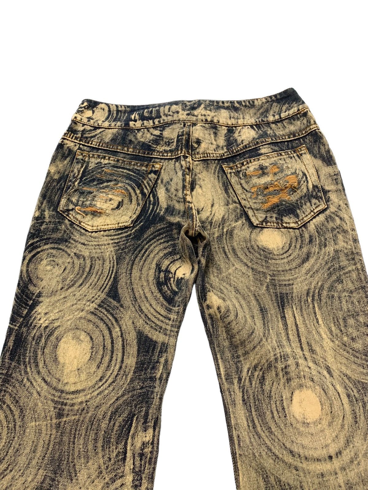 Japanese Brand × Tornado Mart HuaDi Japan Abstracts Circle Mud Rust Flared Denim Pants Size US 29 - 8 Thumbnail