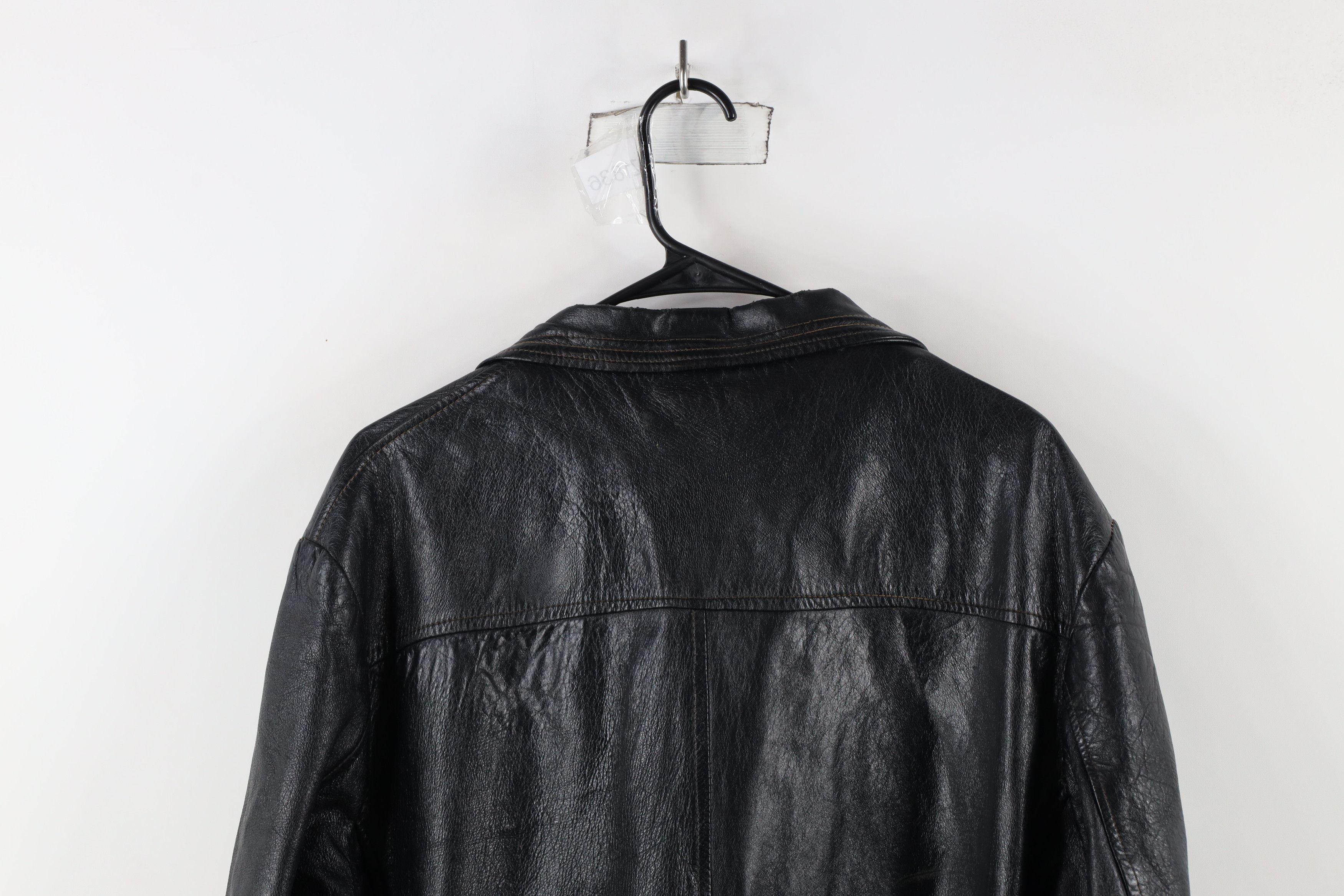Vintage Vintage 60s 70s Streetwear Leather Button Shirt Jacket USA Size US XL / EU 56 / 4 - 14 Thumbnail