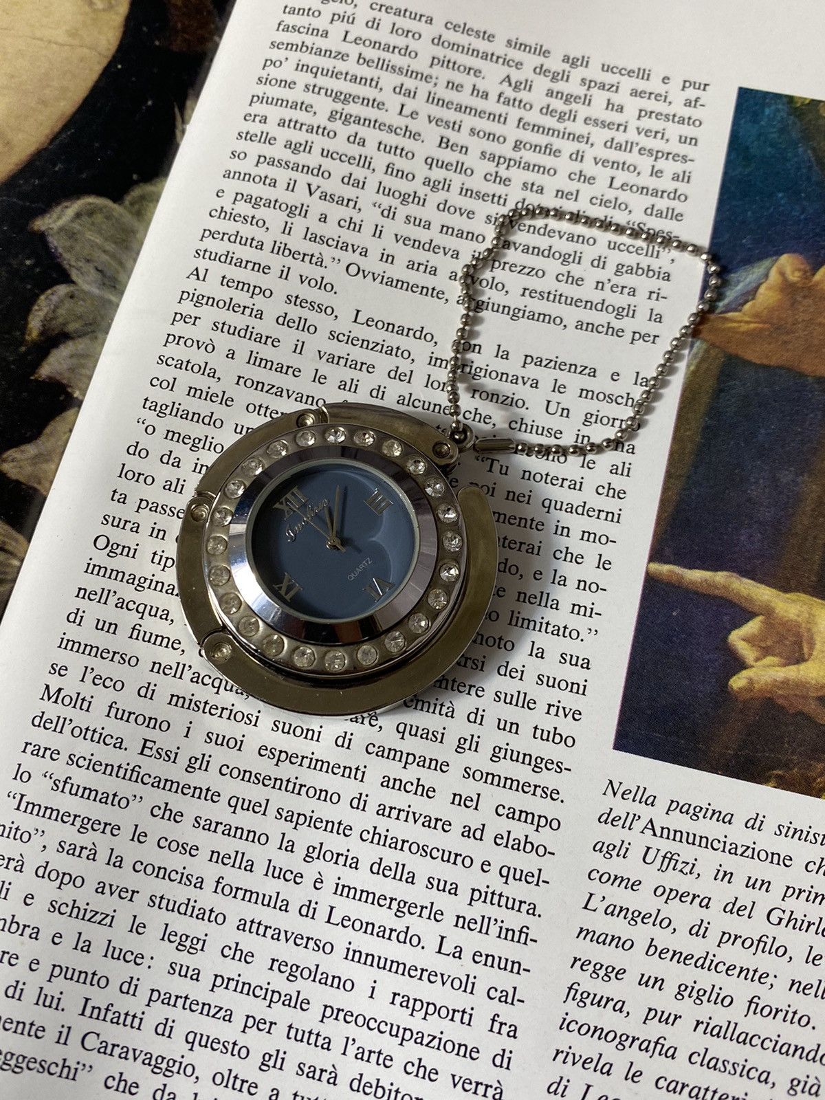 Japanese Brand × Jewelry × Vintage Bag Hook Watch Blue Rhinestones Size ONE SIZE - 4 Thumbnail