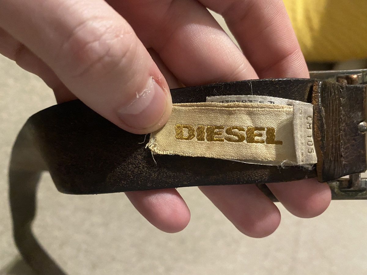 Diesel Vintage Diesel streetwear rare cow leather belt big buckle Size ONE SIZE - 2 Thumbnail