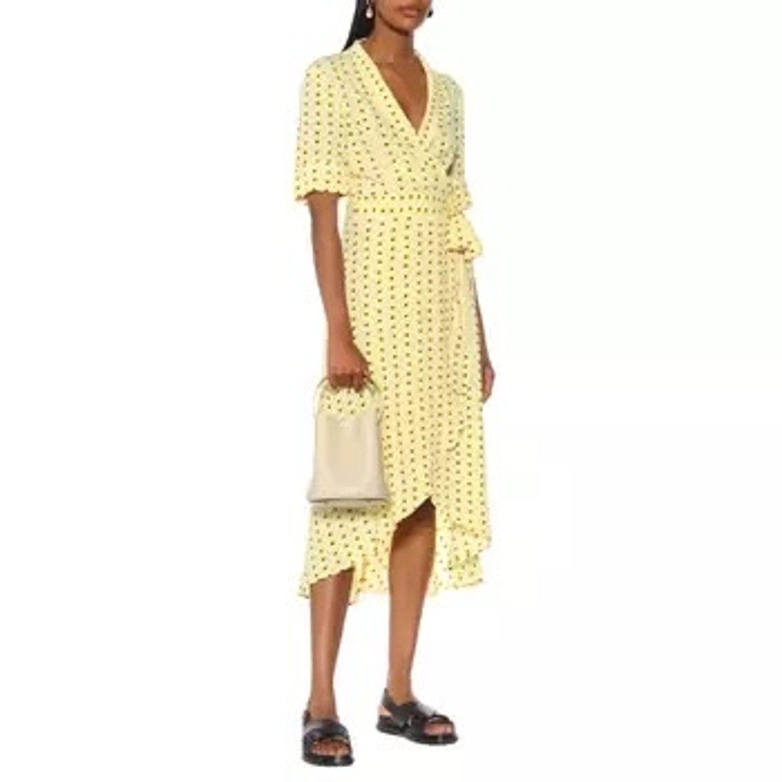 Ganni Ganni Sunflower Polkadot Wrap Dress Pippa Middleton 36 US 4 Size S / US 4 / IT 40 - 18 Thumbnail