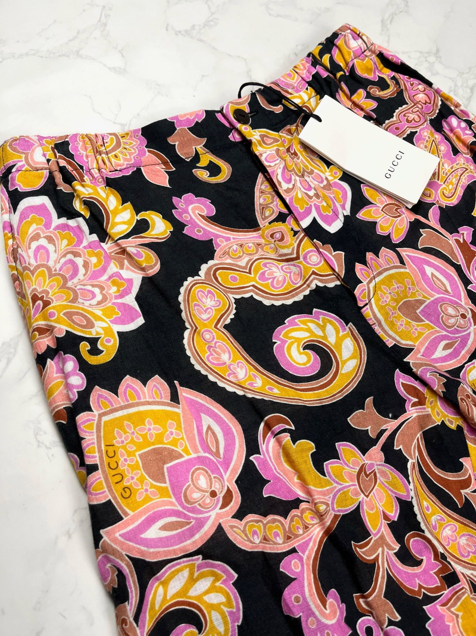 Gucci 🔥60% OFF🔥 [SALE] Gucci Paisley Print Linen Shorts Size US 28 / EU 44 - 8 Thumbnail