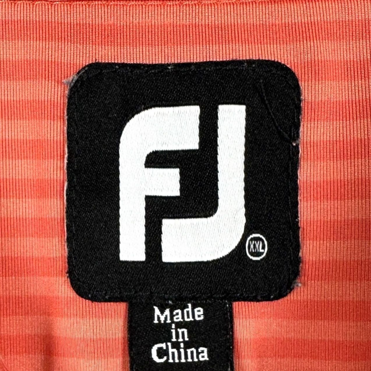 Footjoy FootJoy Polo Shirt Mens 2XL Orange Striped Short Sleeve Rugby Golf Shirt Size US XXL / EU 58 / 5 - 4 Thumbnail