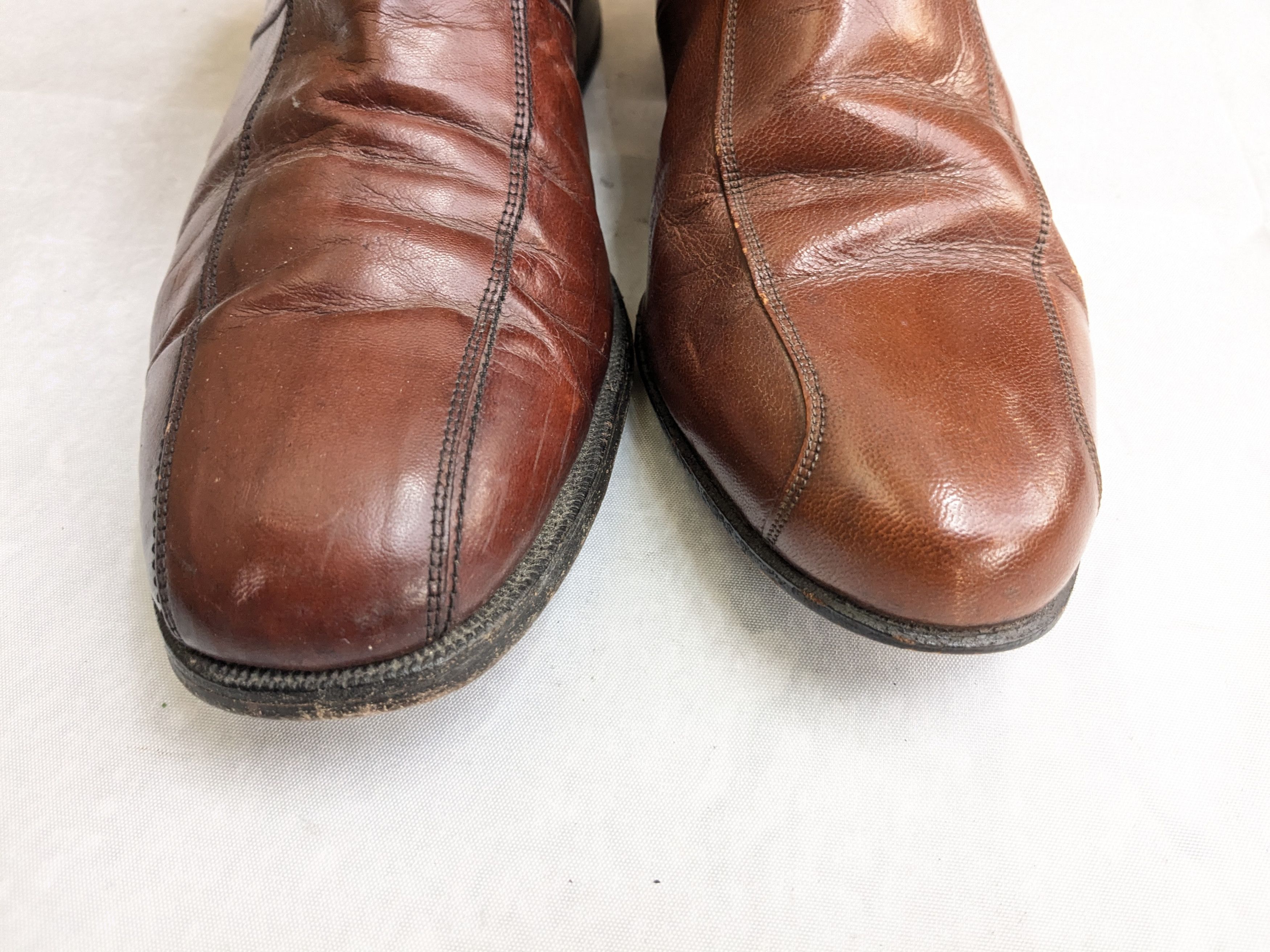 Florsheim Florsheim Side Zip Boots Brown Leather 10.5 D Size US 10.5 / EU 43-44 - 4 Thumbnail