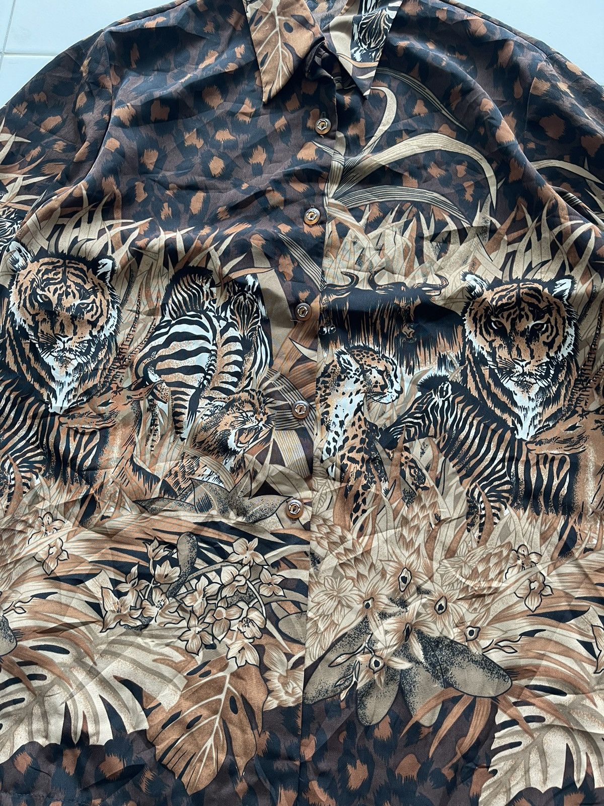 Japanese Brand × Vintage Vintage Long Sleeve Shirt Yakuza Printed Design Size L / US 10 / IT 46 - 7 Thumbnail
