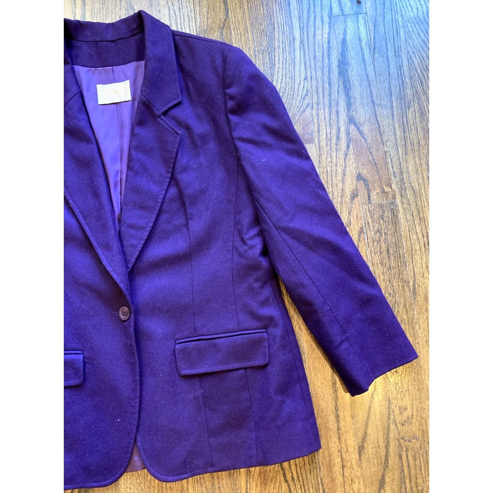 Pendleton VINTAGE Pendleton Blazer Womens Size 10 Purple Wool Lined 2-Button Notch Jacket USA Made Size L / US 10 / IT 46 - 3 Thumbnail