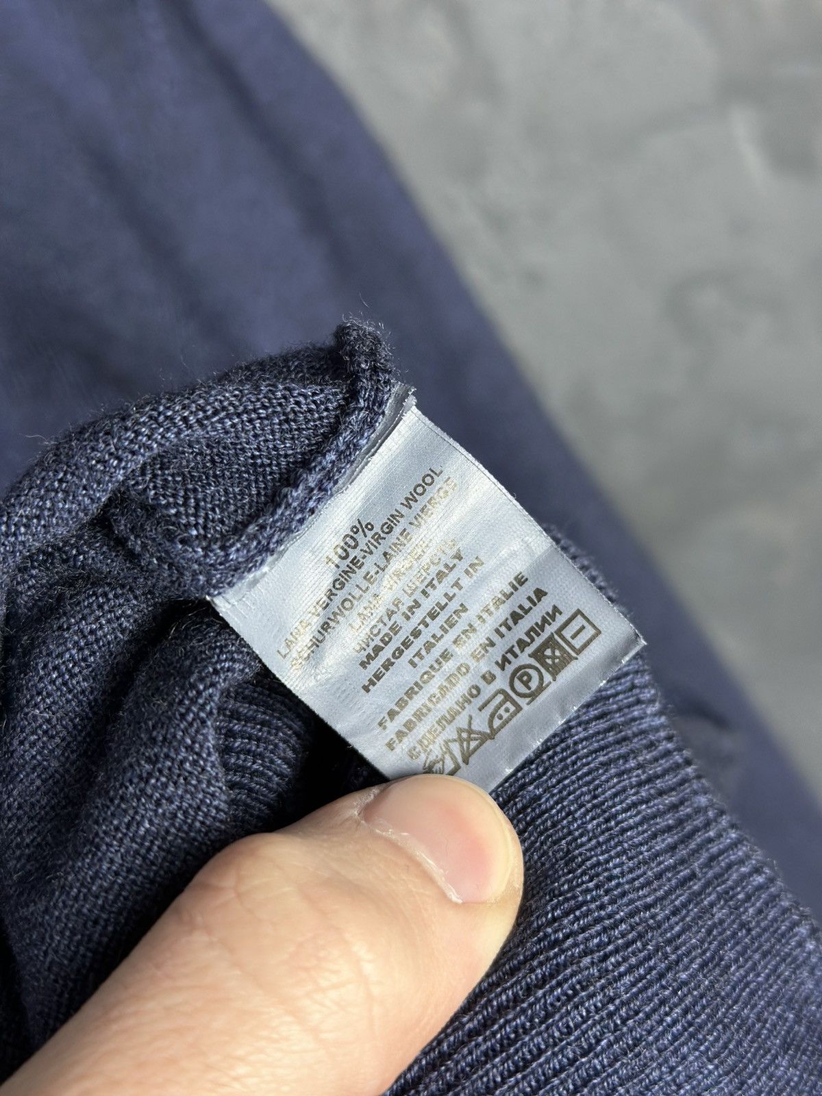 Gran Sasso × Vintage Vintage Gran Sasso Gray Merino Wool V Neck Sweater Men's 54 Size US L / EU 52-54 / 3 - 8 Thumbnail