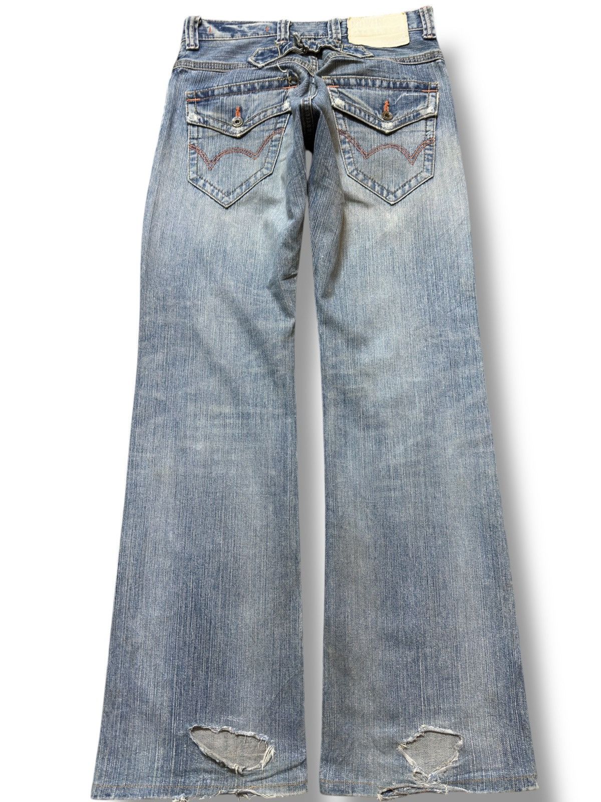 Edwin Vintage Edwin XV-S Flare Faded Buckle Belt Denim Size US 30 / EU 46 - 4 Thumbnail
