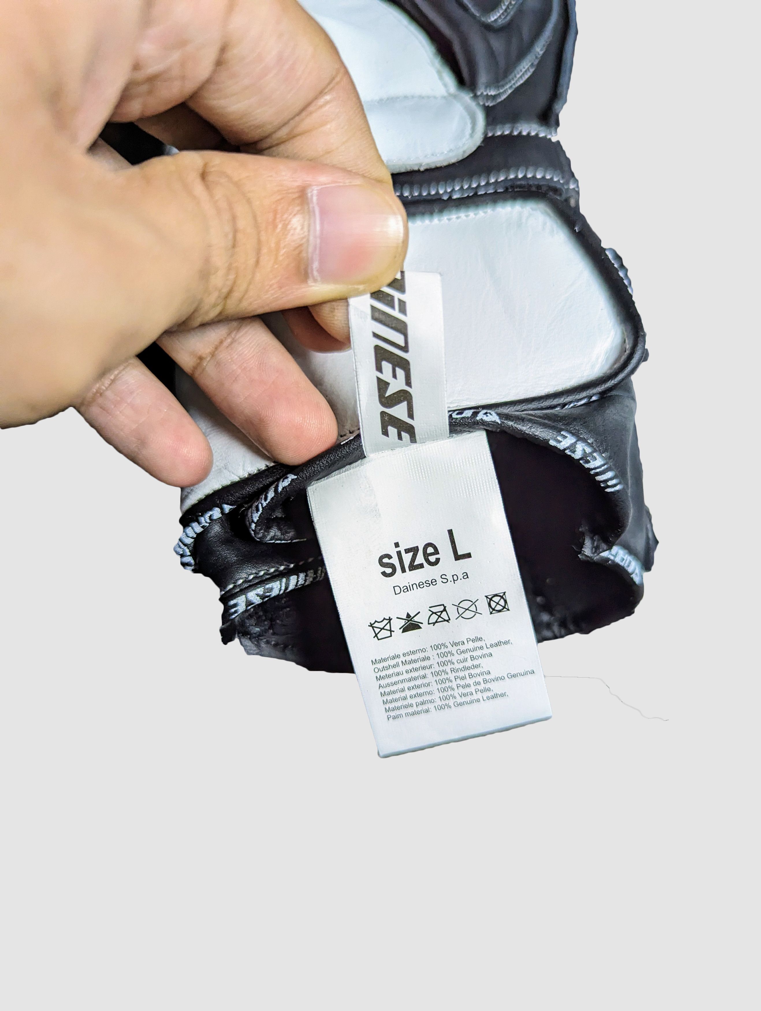 Dainese Dainese Titanium White Leather Gloves Racing Size ONE SIZE - 5 Thumbnail