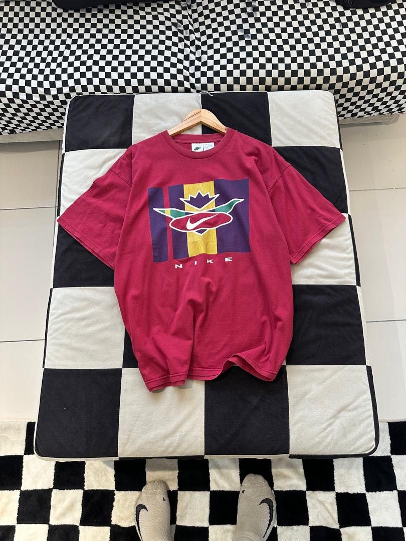Nike × Vintage VINTAGE NIKE SWOOSH MAROON Size US L / EU 52-54 / 3 - 1 Thumbnail