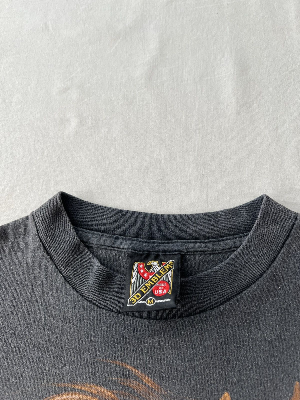 Vintage Vintage 1993 3D Emblem Horse Run with the Wild Black T-shirt Size US M / EU 48-50 / 2 - 14 Thumbnail