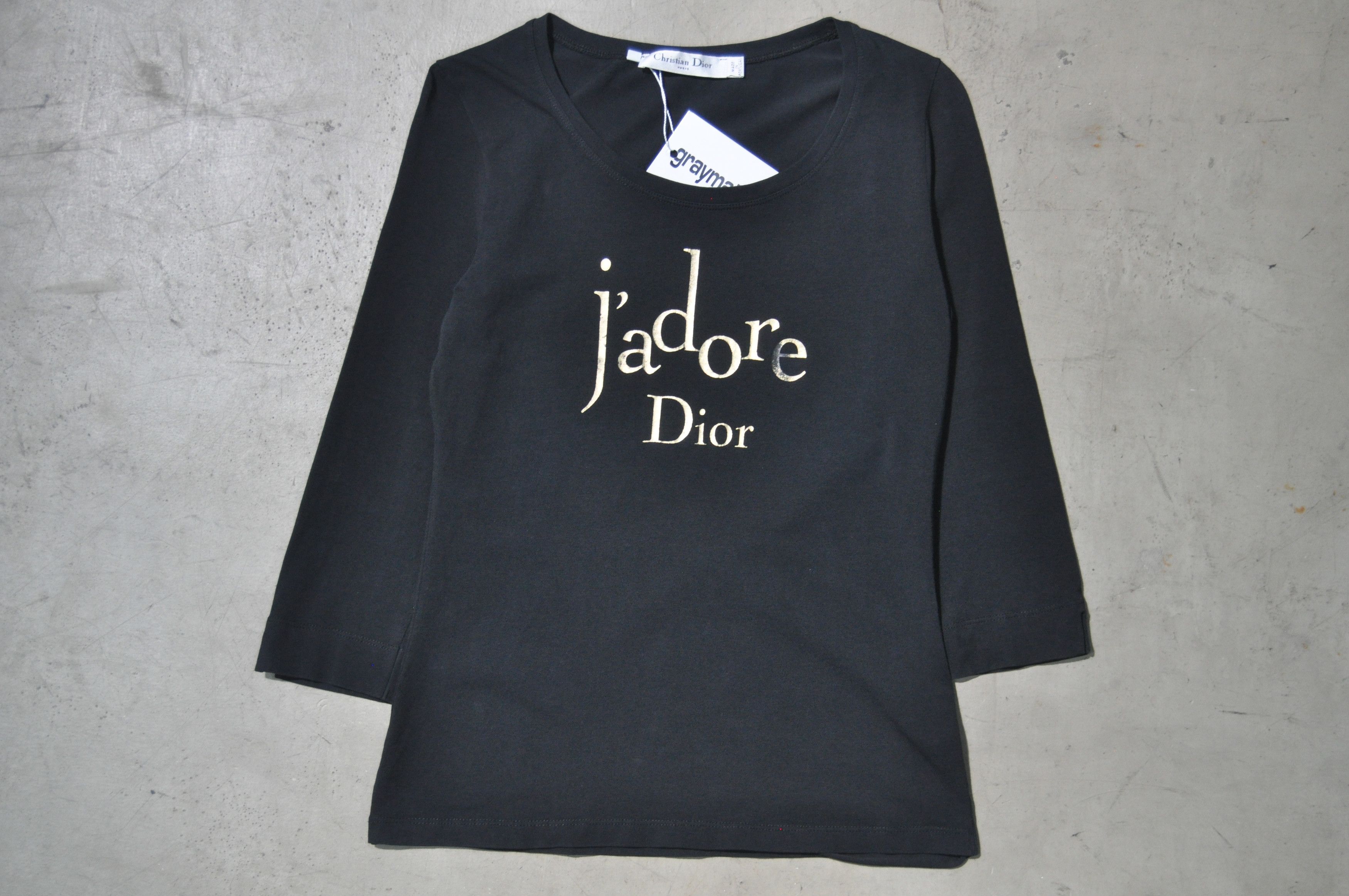 image of Christian Dior Monsieur x Vintage Christian Dior - F/w 07 - J'adore Dior Longsleeves in Black, Wome